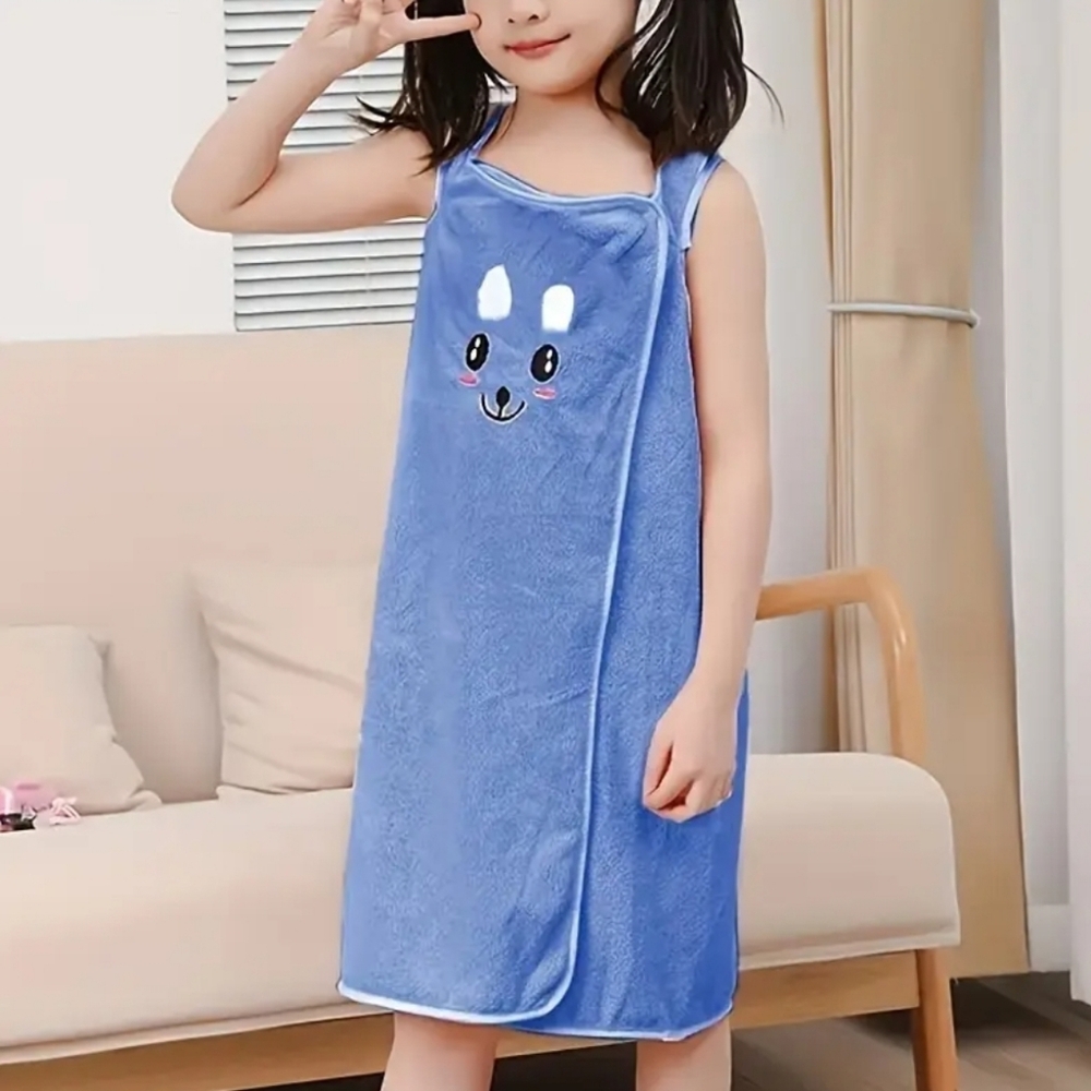 1pc Super Soft Velvet Wearable Bath Towel